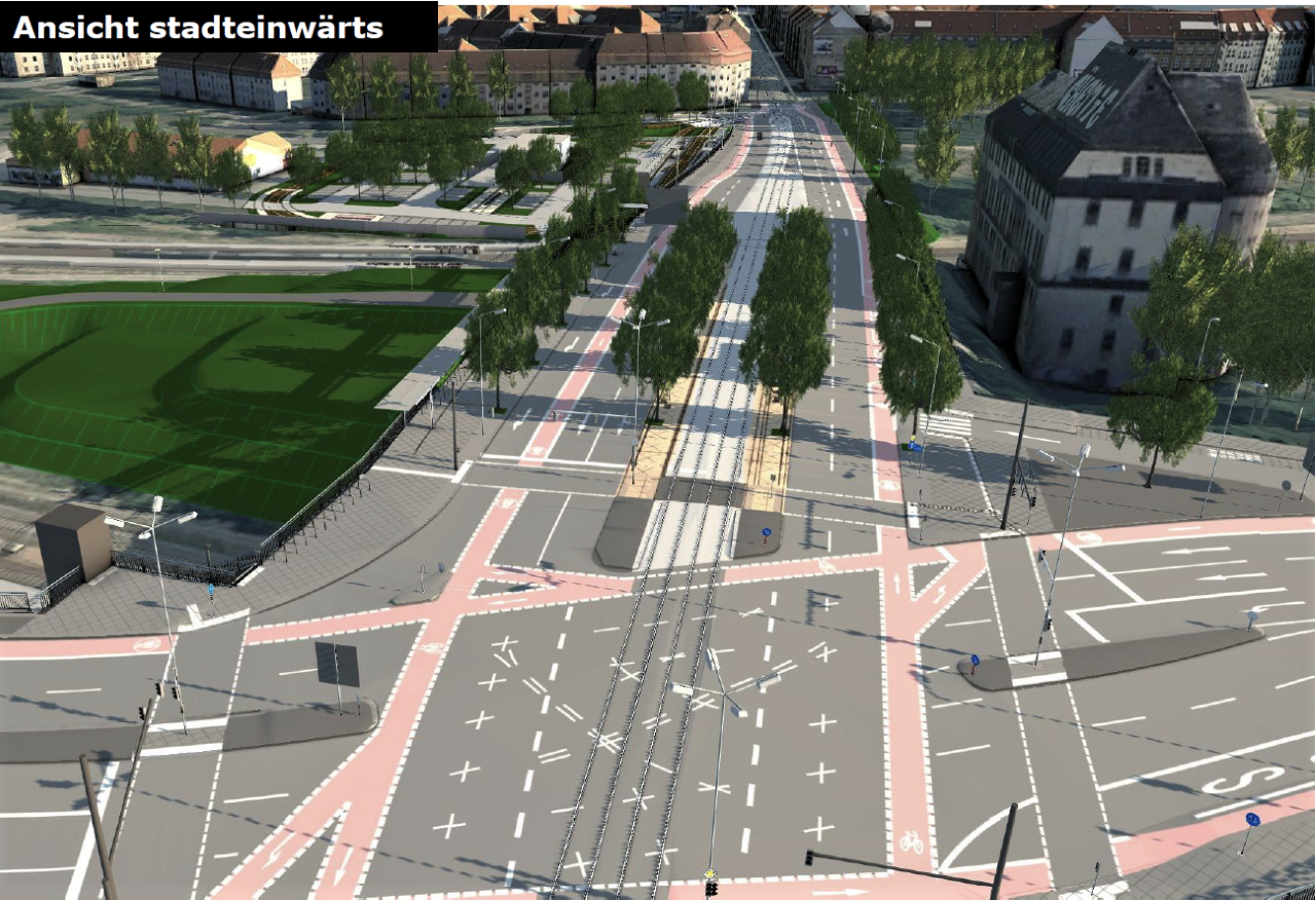 Stadt baut riesiges Autokreuz auf Ökolöwe